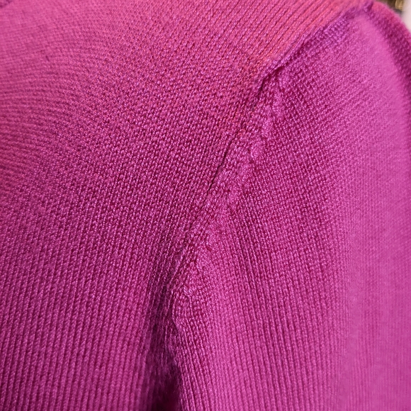 🎀 EUC Cable & Gauge Rosy Pink Crew Neck Bow Sweater, Size XL - Picture 7 of 10